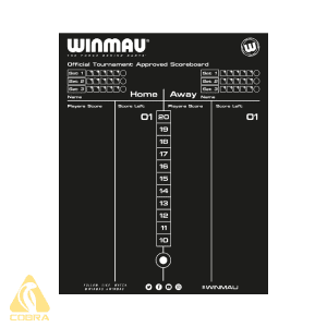 Winmau Dry Wipe Dart Scoreboard