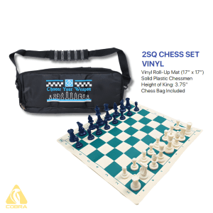 2SQ Chess Set with Bag - Vinyl Mat