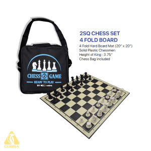 2SQ Chess Set with Bag – 4 Fold Mat