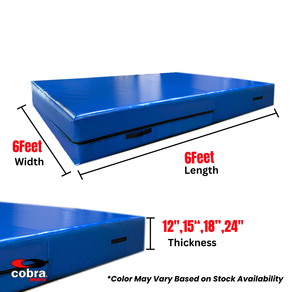 New Top High Jump Landing Mat (6ft x 6ft) – Heavy Duty Cover