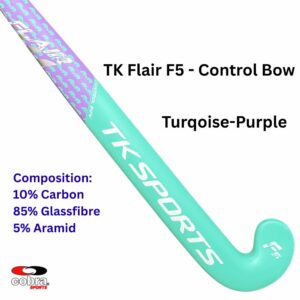 TK F5 Hockey Stick Control Bow Turqoise- 10% Carbon Hockey Stick