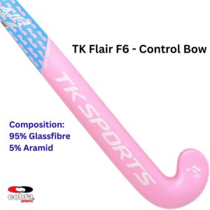 TK F6 Hockey Stick Control Bow Pink- 95% Fiberglass Hockey Stick